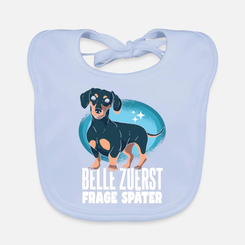 Lustiger Dackel Spruch Baby Bio-Lätzchen