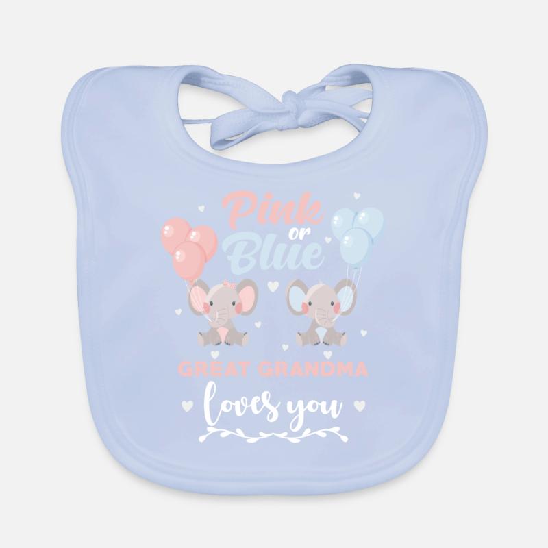 Rosa Oder Blauer Urgroßmutter Elefant Baby Bio-Lätzchen