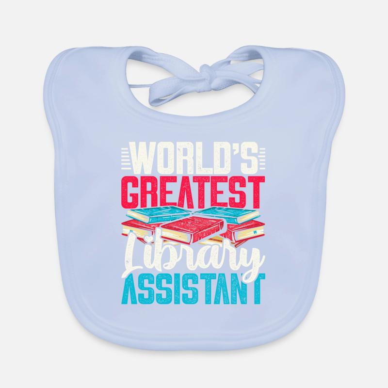 Librarian Library Assistant Organic Baby Bibs