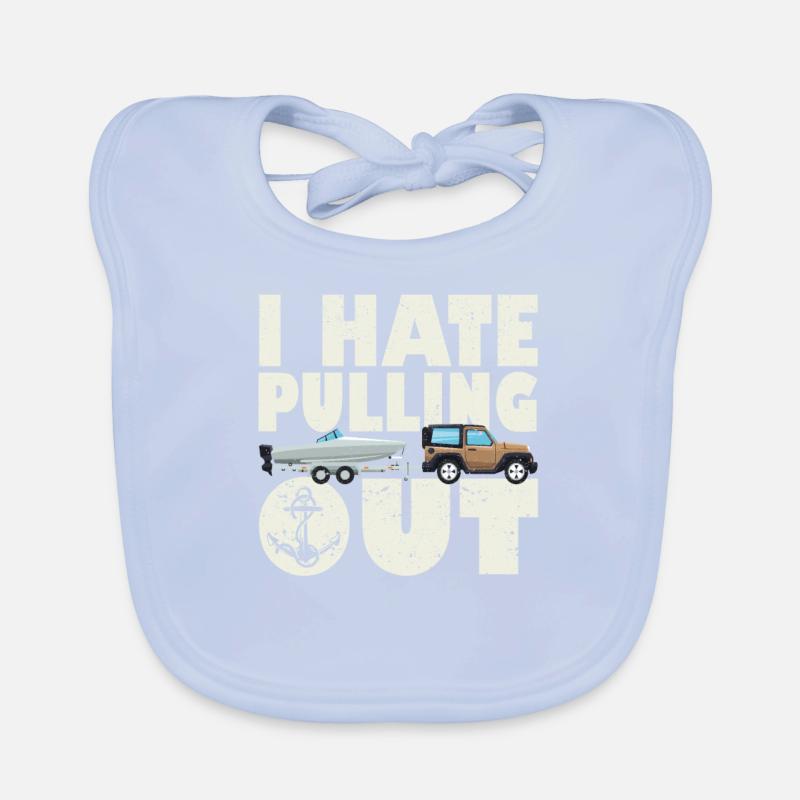 I hate to pull out Funny Sailing Sailing Organic Baby Bibs
