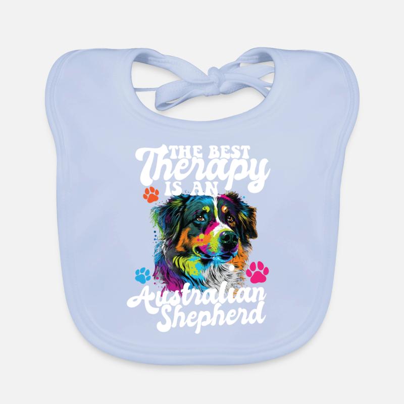Australian Shepherd Pop Art & Dog Lover & Splash Baby Bio-Lätzchen