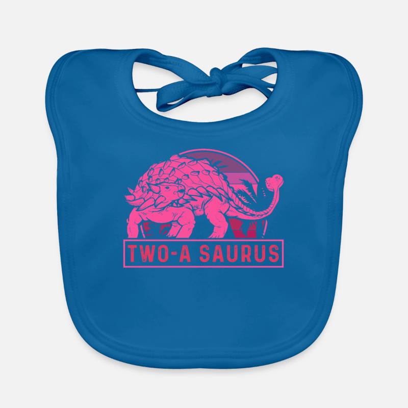 Two-A Saurus Ankylosaurus 2e anniversaire Bavoir bio Bébé
