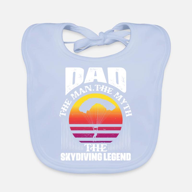 Dad The Man The Myth The Skydiving Legend Skydive Organic Baby Bibs