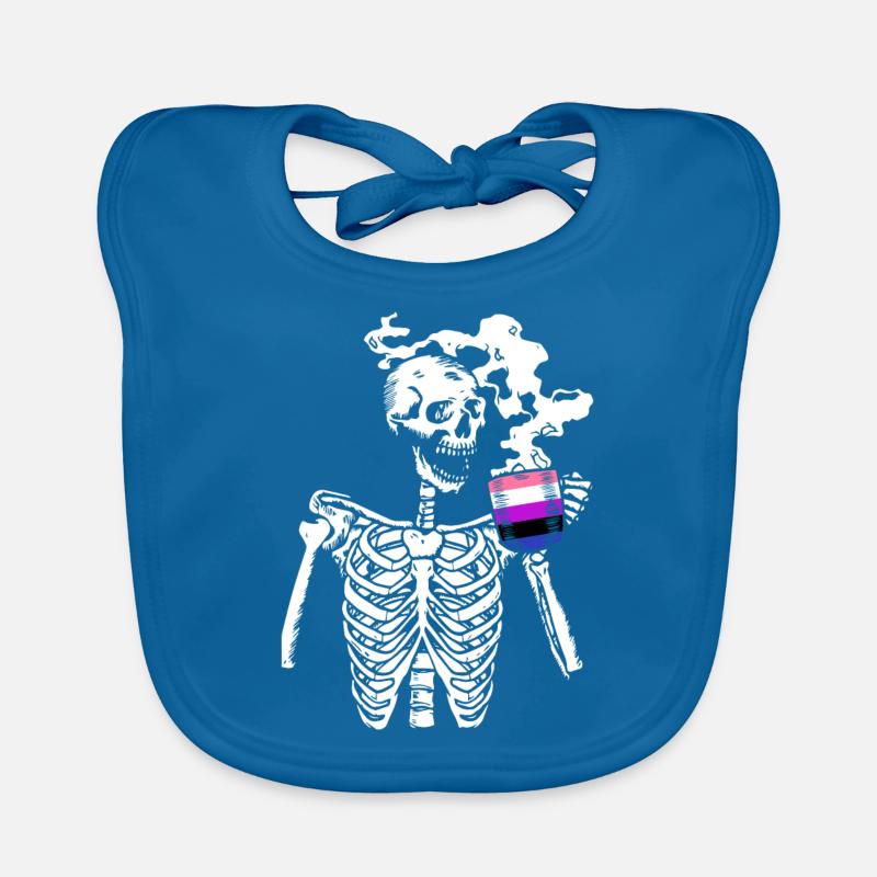 Genderfluid Skeleton Organic Baby Bibs