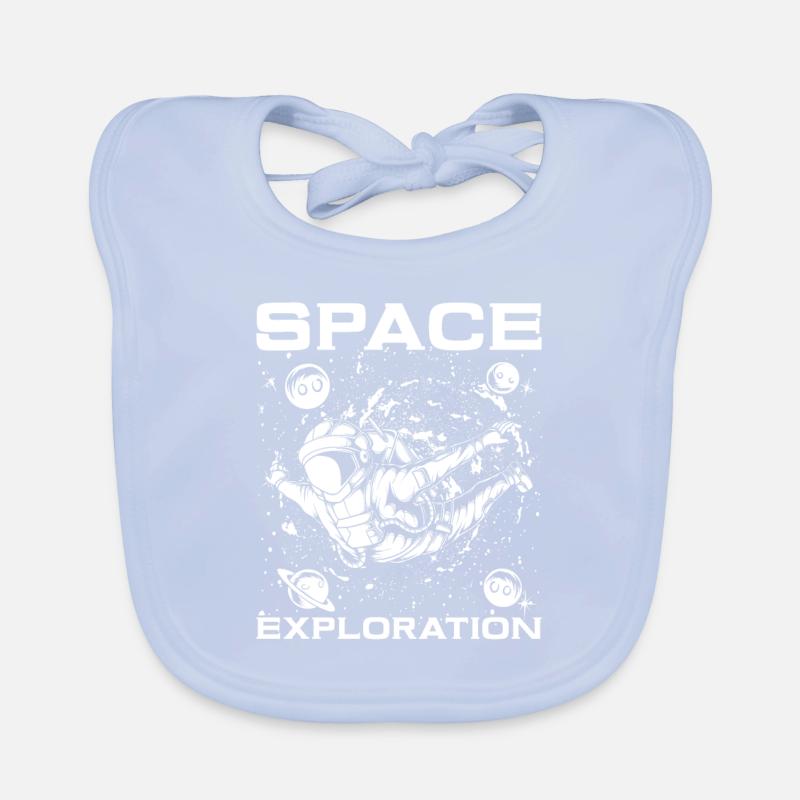 Space, Space, Exploration, Space Colonization Organic Baby Bibs