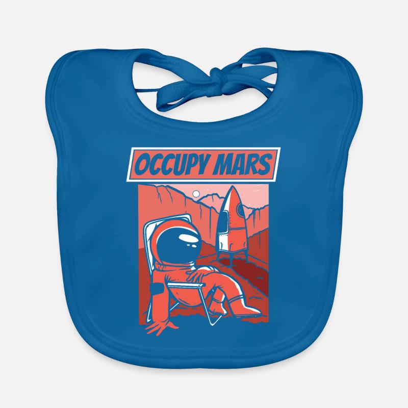Space, Space, Occupy, Mars Organic Baby Bibs
