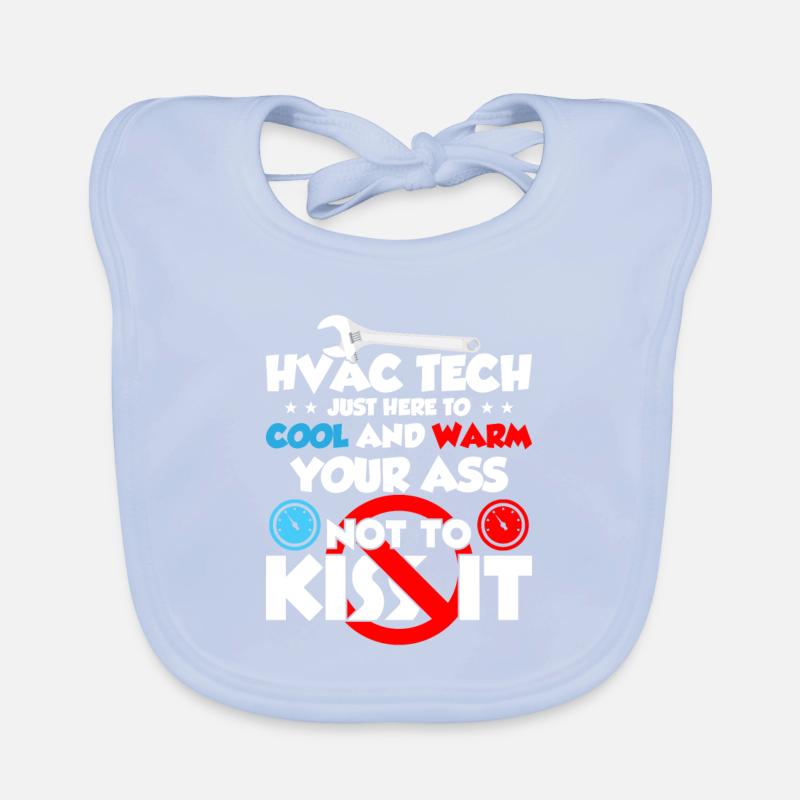 HVAC Tech Just Here To Cool Technician Installer Baby Bio-Lätzchen