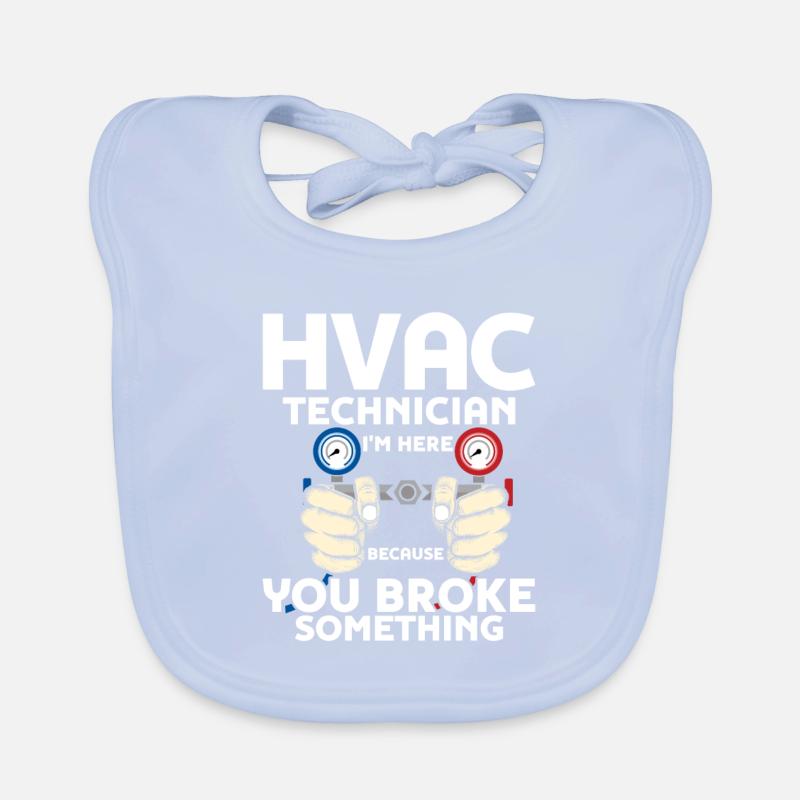 HVAC Technician I'm Here AC Tech Installer Baby Bio-Lätzchen