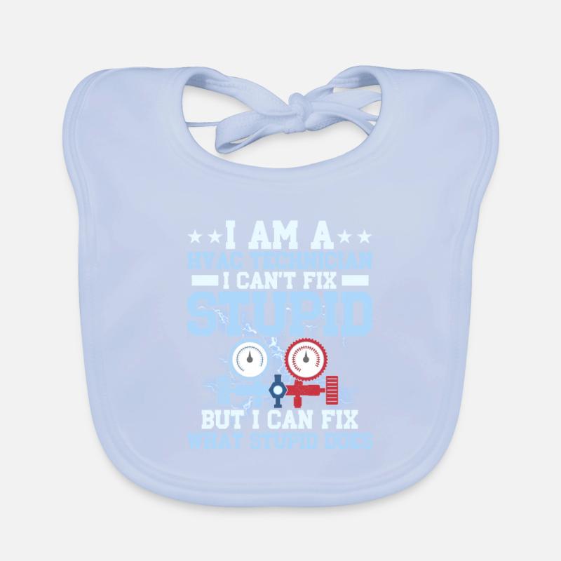 Je suis un technicien CVC AC Tech Installer HVAC Tech Bavoir bio Bébé