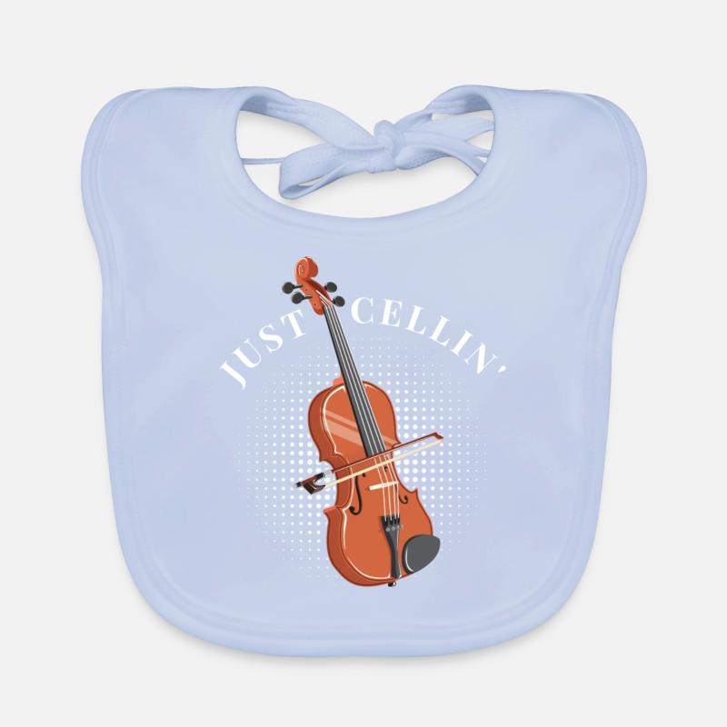 Violoncelle Just Cellin Funny Cello Player Cadeau Bavoir bio Bébé