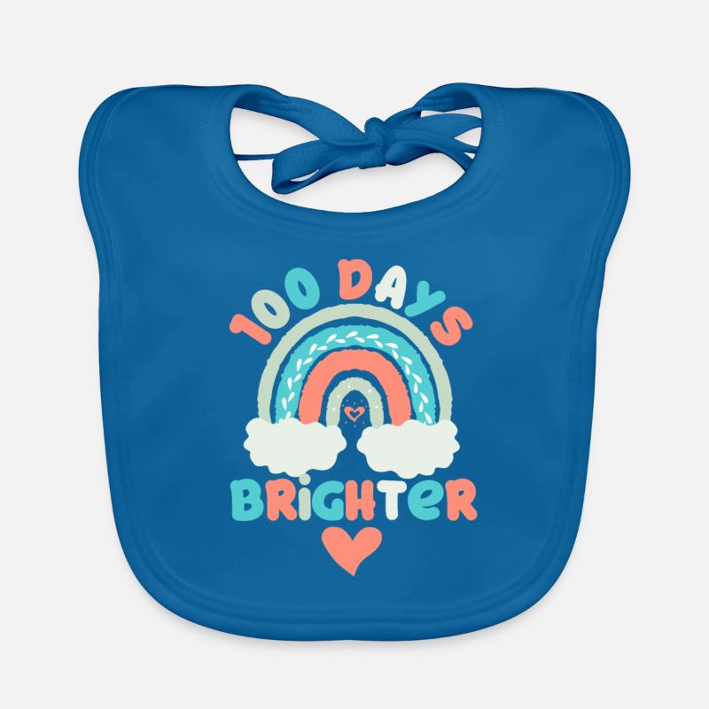 100 Days Brighter Enseignant Élève Bavoir bio Bébé