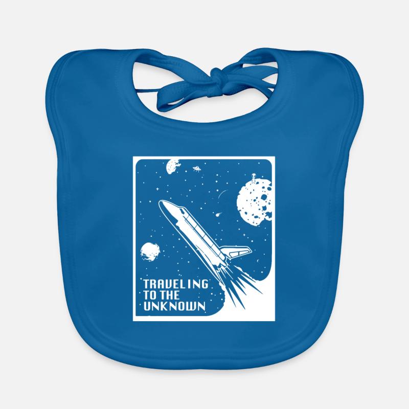 space, space, rocket, space colonization Organic Baby Bibs