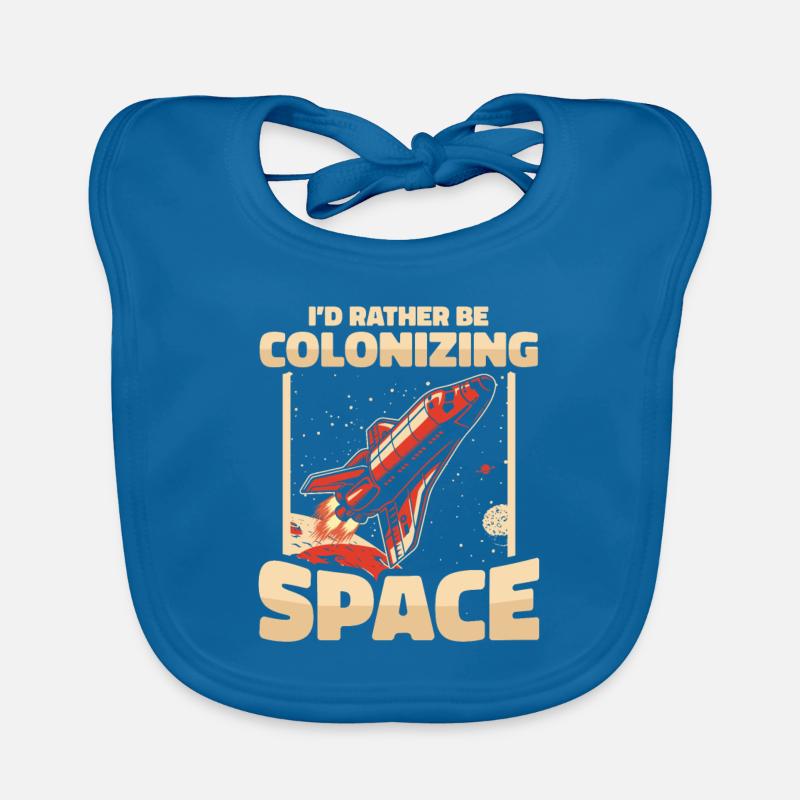 espace, espace, fusée, colonisation de l’espace Bavoir bio Bébé