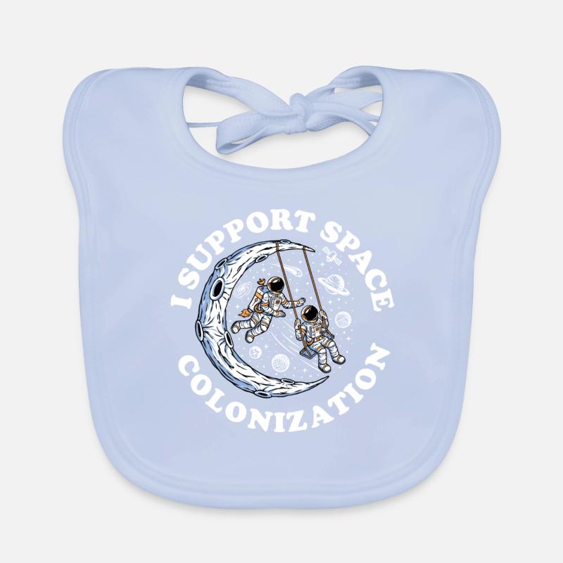 Space Space Colonization Organic Baby Bibs
