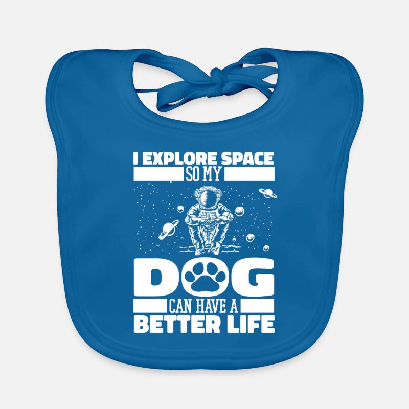 Space Space Dog Space Colonization Organic Baby Bibs