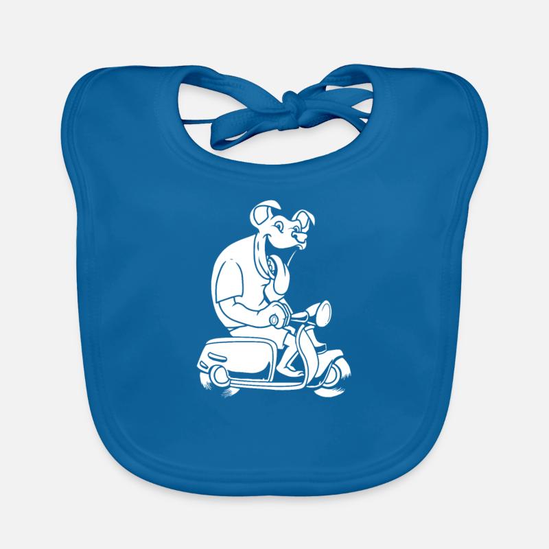 Motorroller Hund Baby Bio-Lätzchen