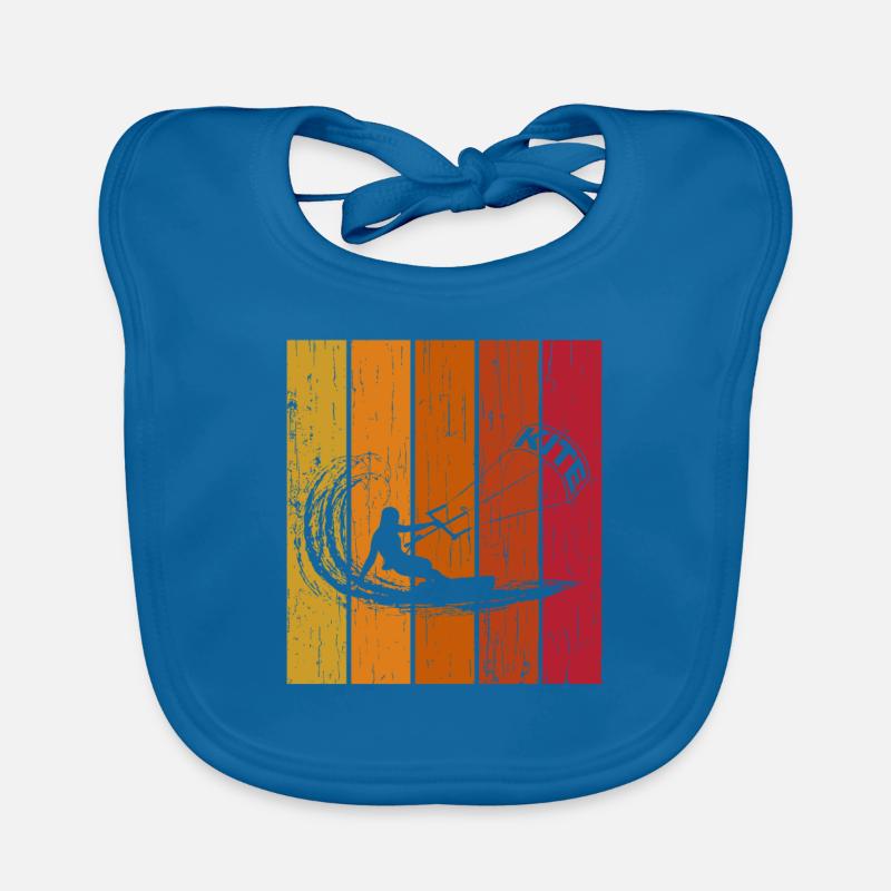 Kite Surfeur Rétro Bavoir bio Bébé