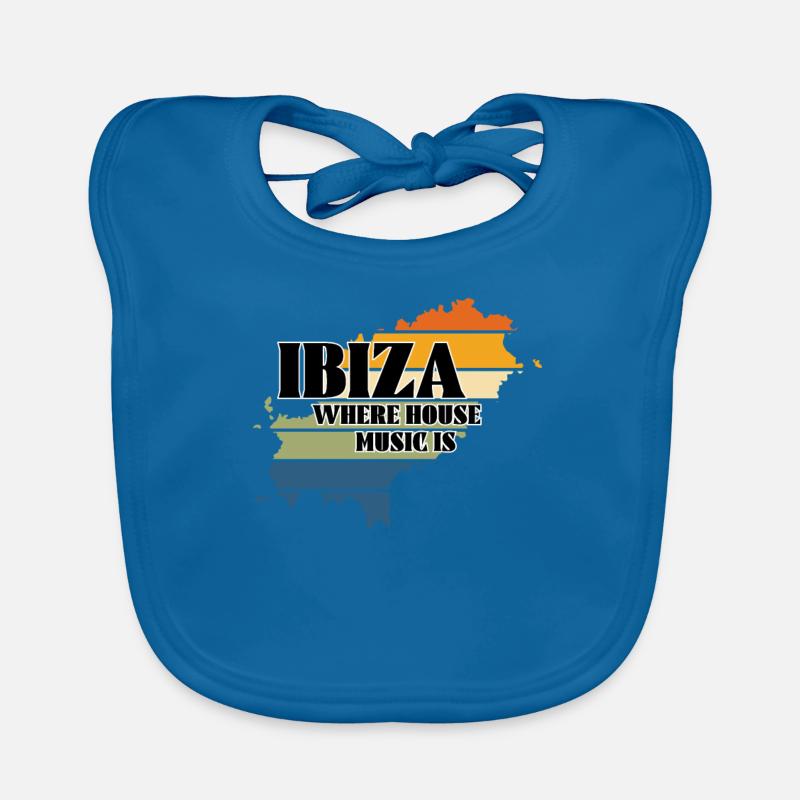 Ibiza Map Organic Baby Bibs