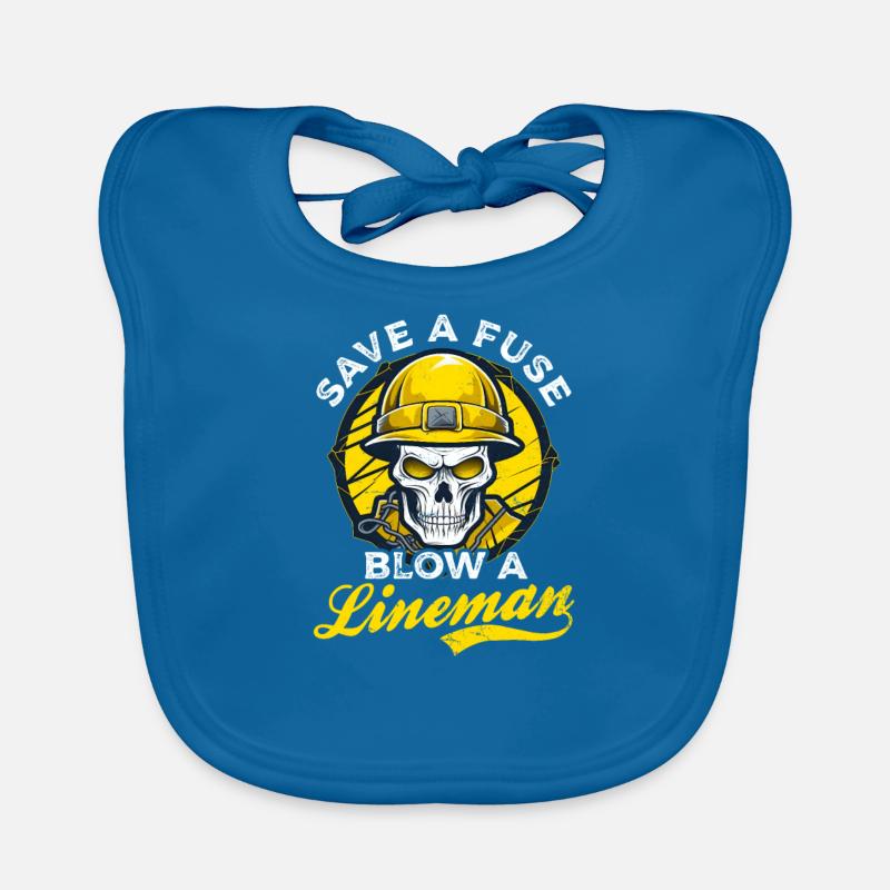Lineman Pole Save A Fuse Blow A Lineman Organic Baby Bibs