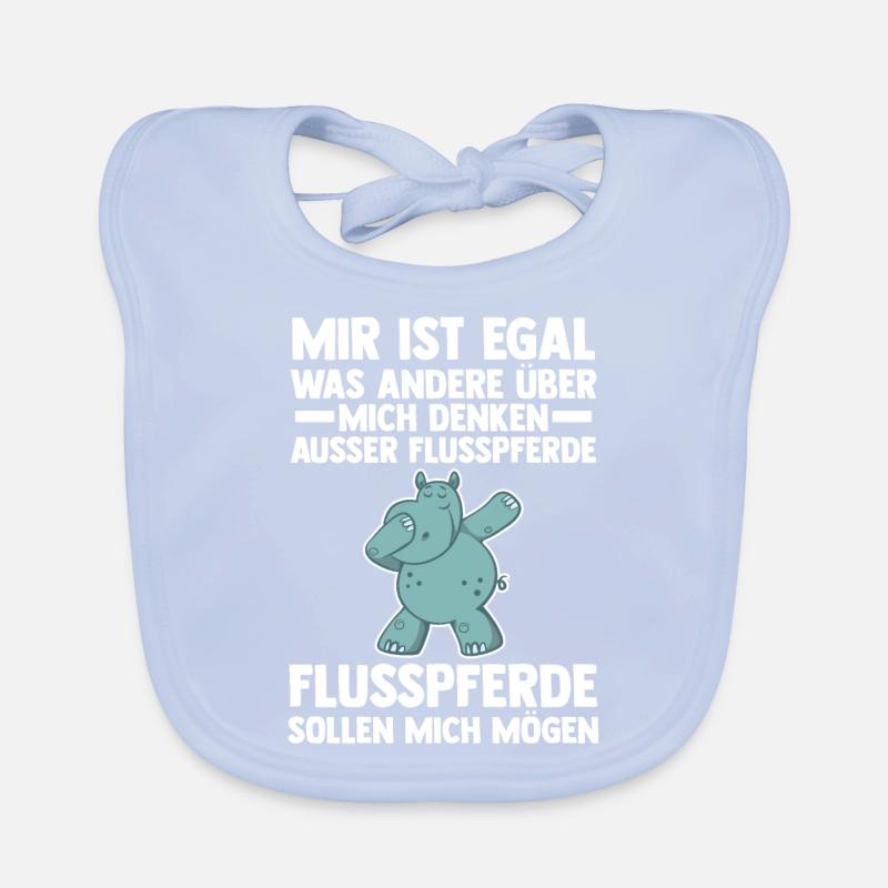 Nilpferd Flusspferd Baby Bio-Lätzchen