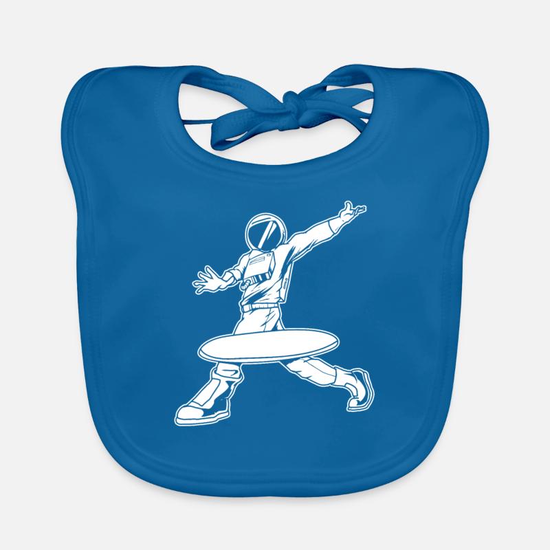 Frisbee Golf Disc Golf Astronaute - Bavoir bio Bébé - bleu paon