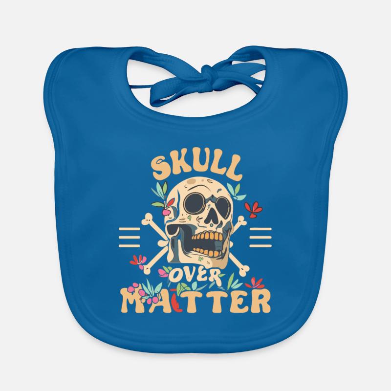 Skull Skull Skulls Skull Saying Organic Baby Bibs