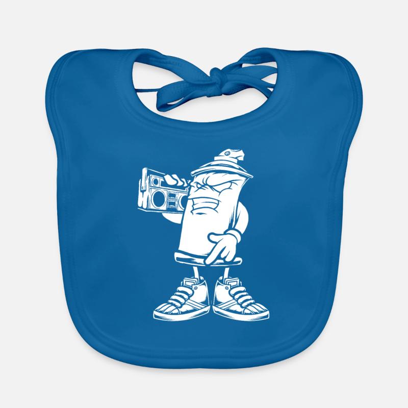 Ghettoblaster Spray Paint Organic Baby Bibs