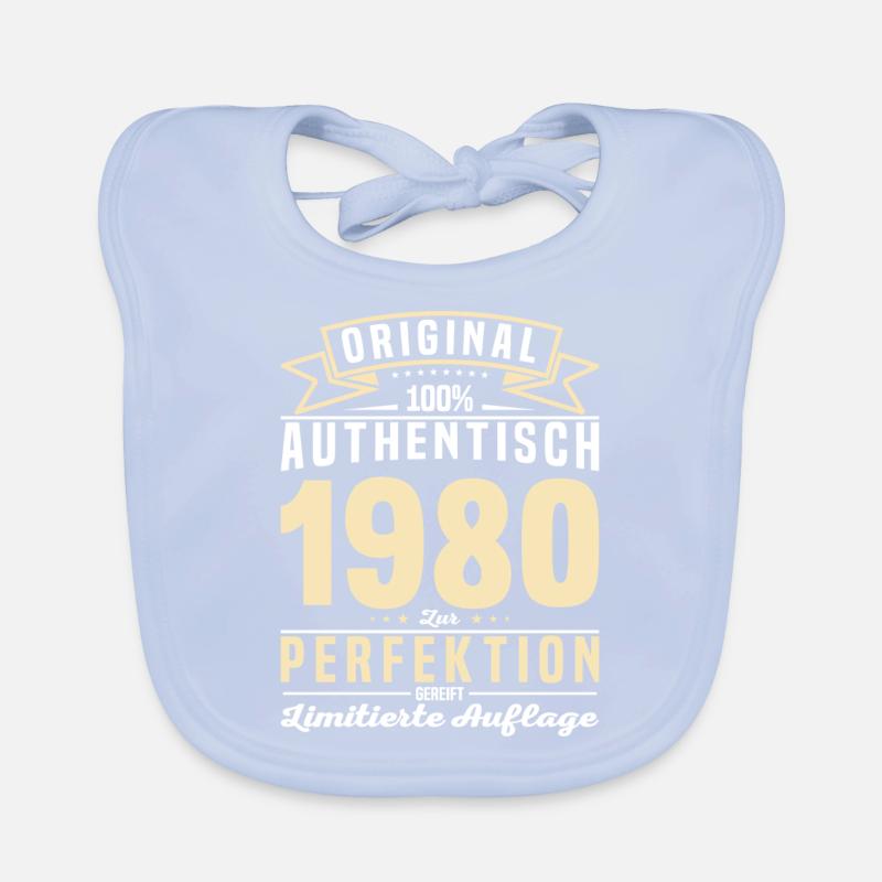 Authentisches Geburtstagsgeschenk '80 Baby Bio-Lätzchen