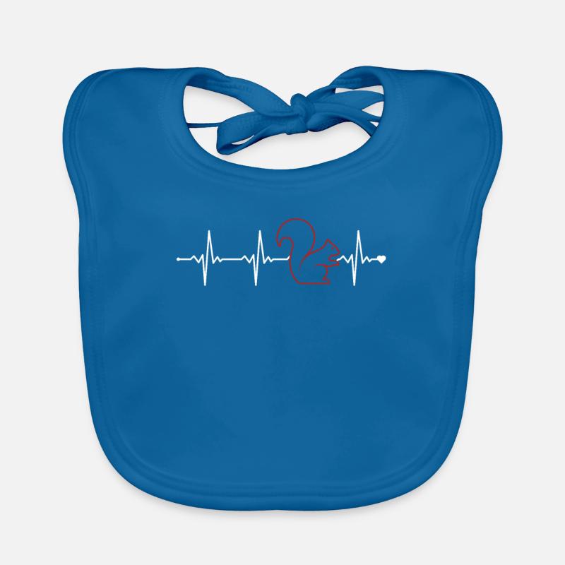Squirrel Heartbeat Fox Squirrel Grey Squirrel Organic Baby Bibs