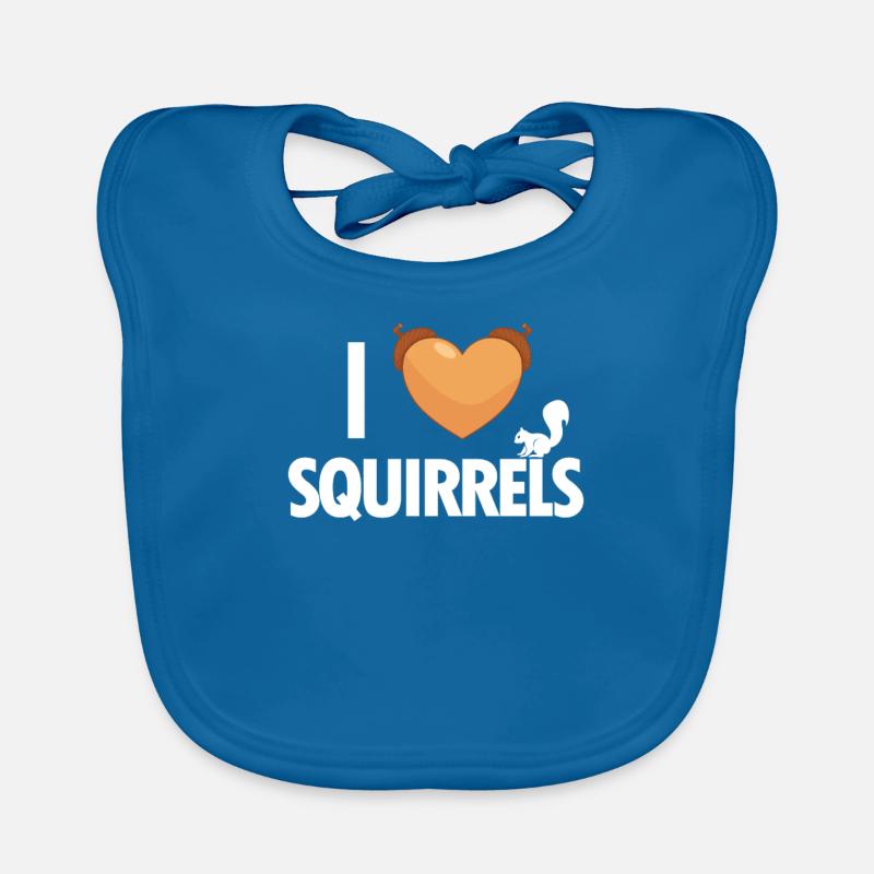 I love Squirrels Squirrel Fox Squirrel Organic Baby Bibs