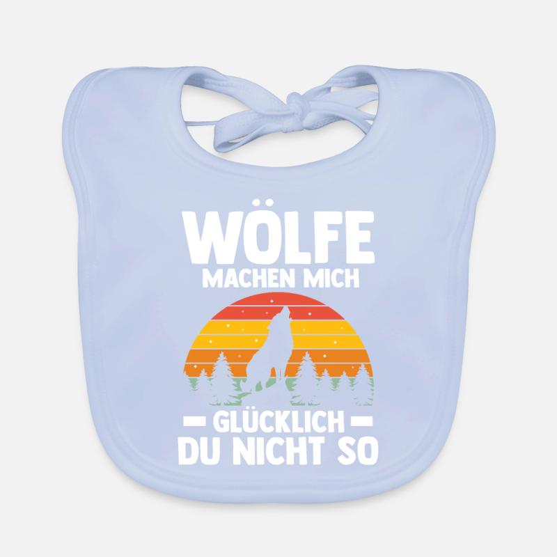Tier Waldtier Wolf Baby Bio-Lätzchen