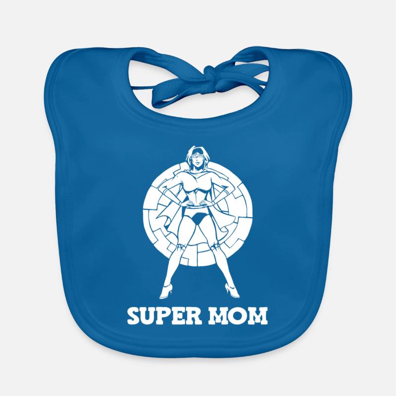 Muttertag Superheld - Baby Bio-Lätzchen - Pfauenblau
