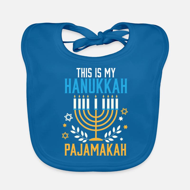 Juif c’est mon pyjama de Hanoukka assorti Bavoir bio Bébé