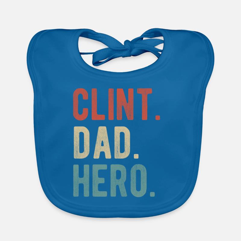Clint Dad Held Baby Bio-Lätzchen