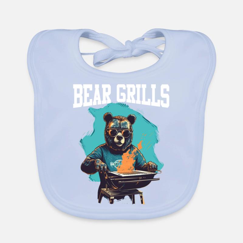 Bear Grills Barbecue Grill BBQ Grillen Bär Camping Baby Bio-Lätzchen
