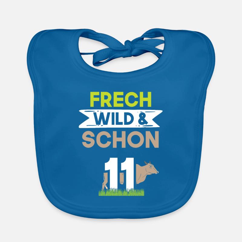 11 Jahre Geburtstag Junge Mädchen Kuh Baby Bio-Lätzchen