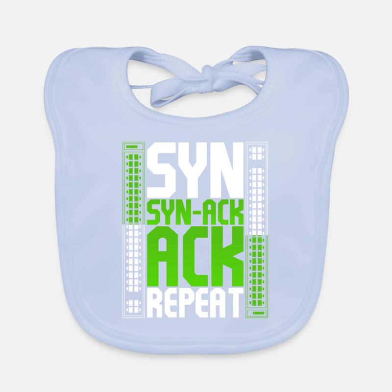 Administrateur réseau Syn Syn-Ack Ack Ack Repeat Bavoir bio Bébé