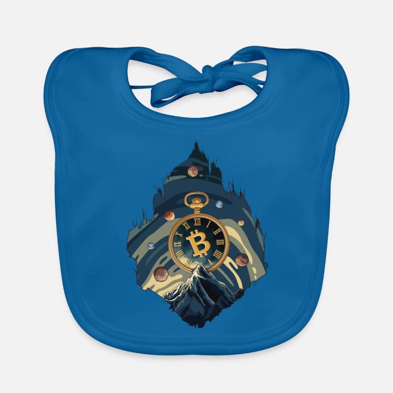 Bitcoin Clock Organic Baby Bibs