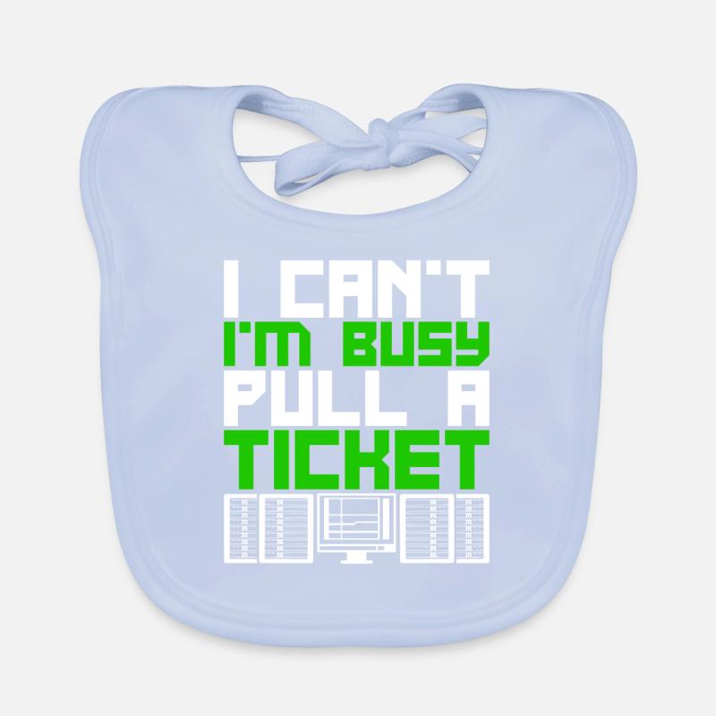 Netzwerkadministrator Pull A Ticket Baby Bio-Lätzchen