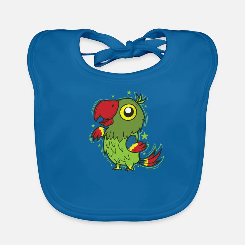 Parrot Dancing Bird Talking Animal Organic Baby Bibs