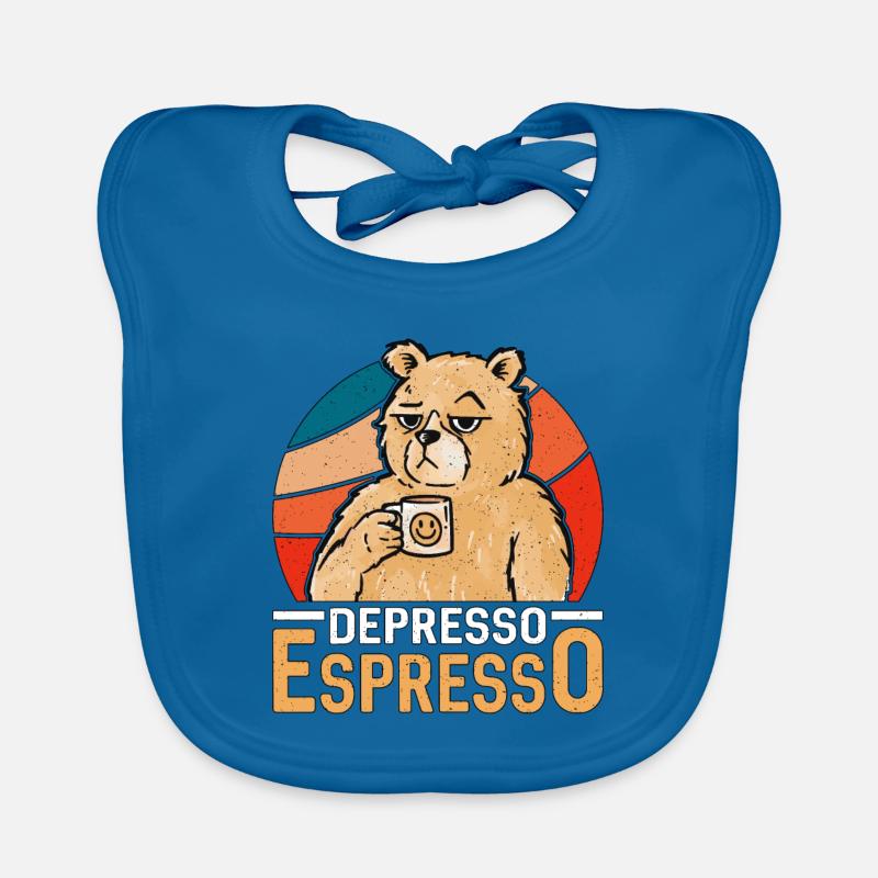 Espresso Depresso Espresso Coffee Drinker Latte Organic Baby Bibs