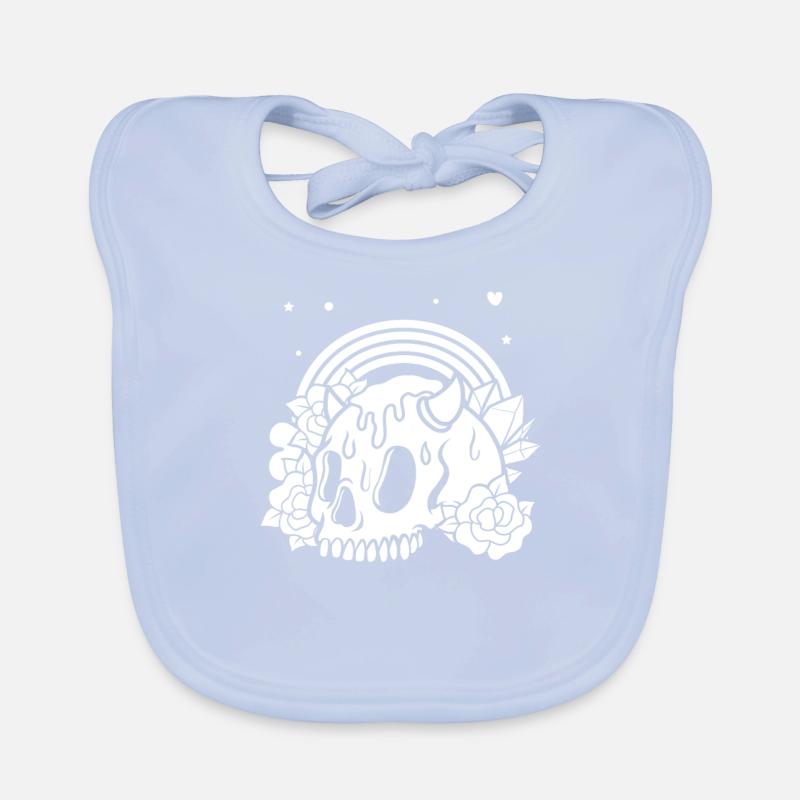 Gothic Schädel Baby Bio-Lätzchen