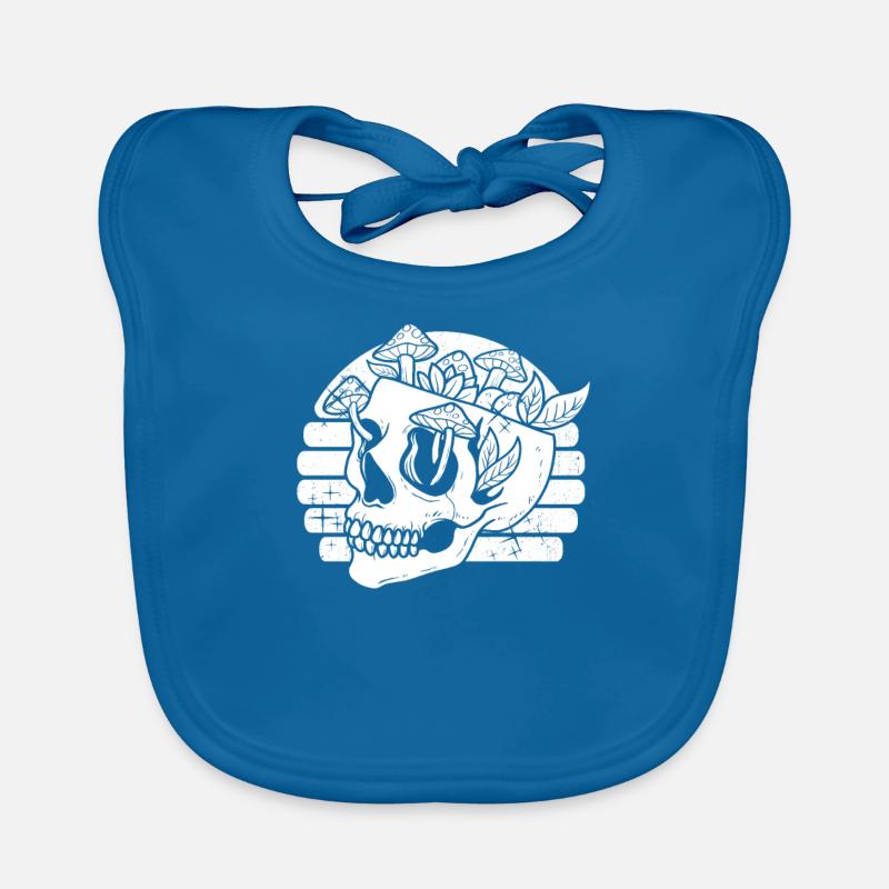 Gothic Skull Organic Baby Bibs