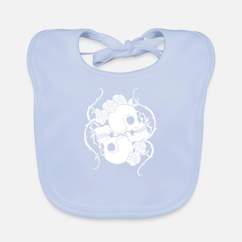 Gothic Schädel Baby Bio-Lätzchen