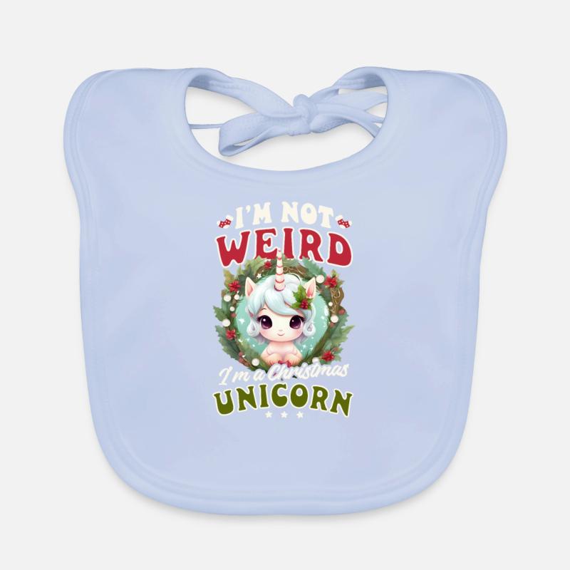 Licorne de Noël pas bizarre Bavoir bio Bébé
