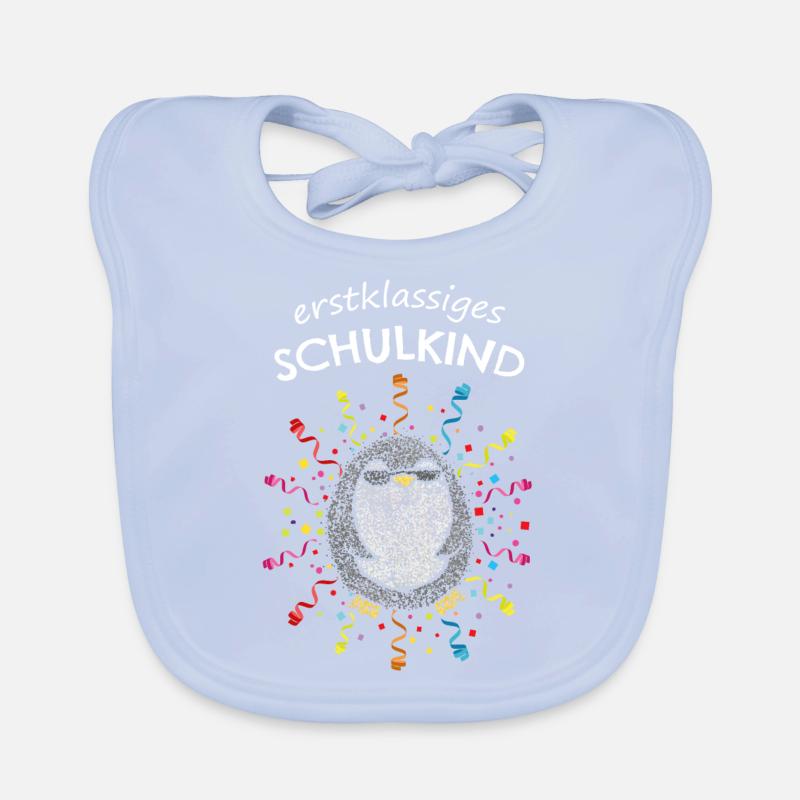 Erstklässler Einschulung Schüler Pinguin Pinguine Baby Bio-Lätzchen