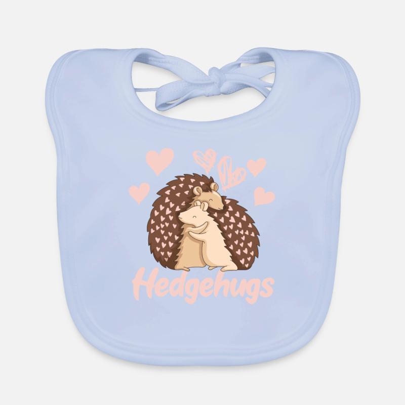 Igel Igel Umarmungen Amor Valentinstag Liebe Paar Baby Bio-Lätzchen