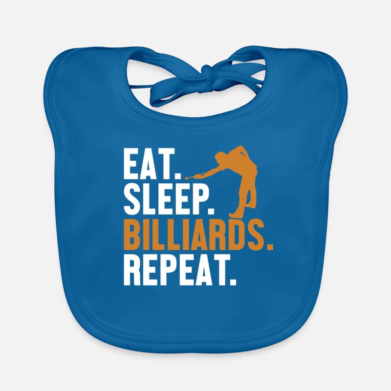 Eat Sleep Billiards Repeat Billiard Table Billiards Organic Baby Bibs