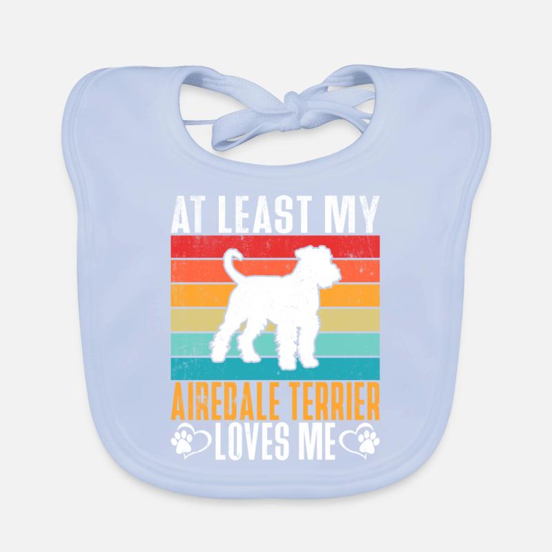 Cadeaux Airedale Terrier Bavoir bio Bébé
