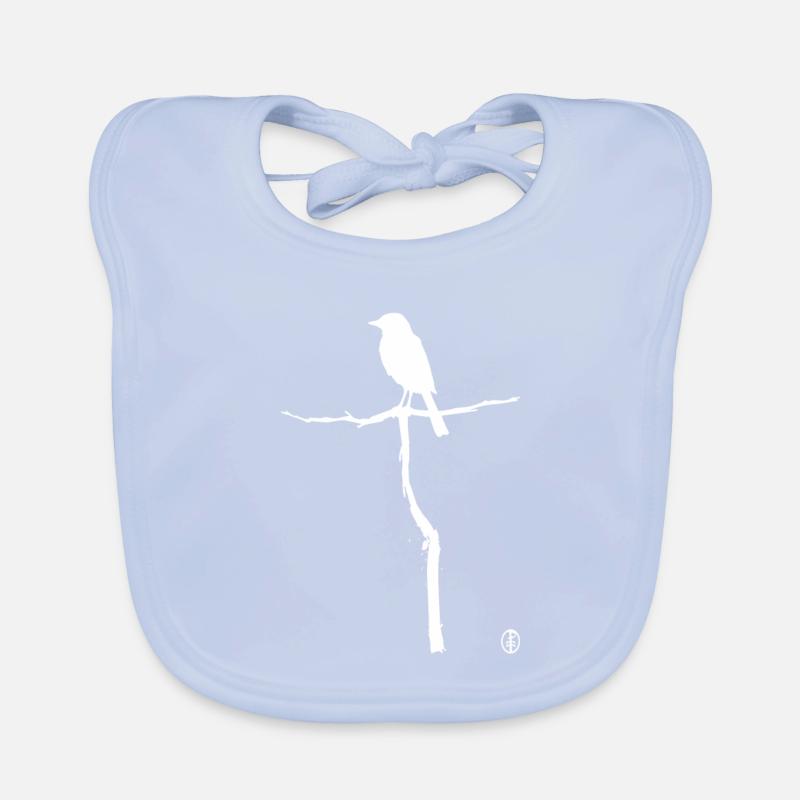 Bird on a branch Organic Baby Bibs